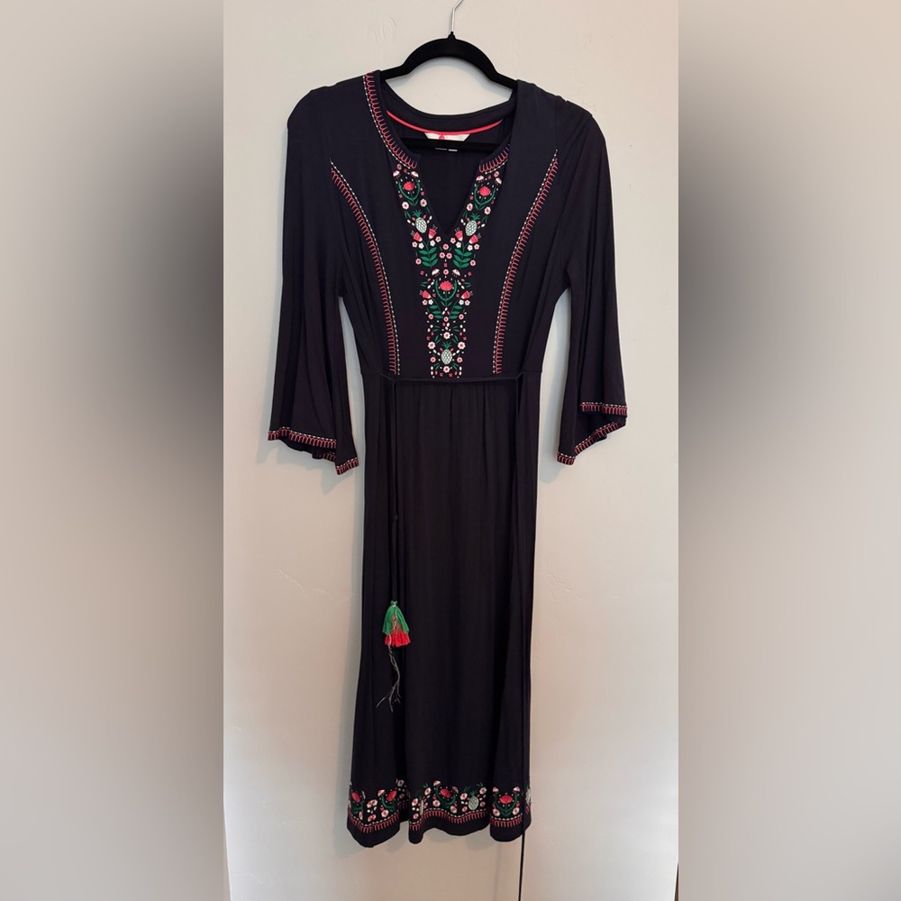 Boden Navy Dress with Red Trim Size 4
